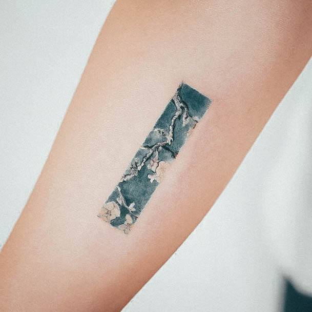 Simple Van Gogh Tattoo For Women