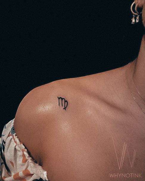 Simple Virgo Tattoo For Women