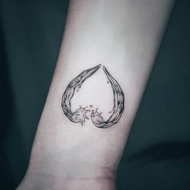 Simple Water Tattoo For Women