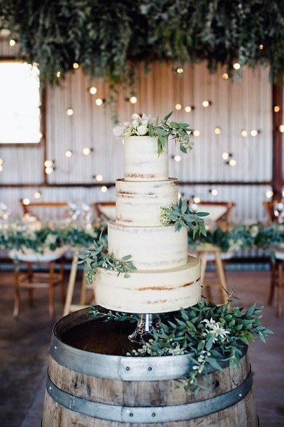Simple White Cake Layered Wedding Decorations