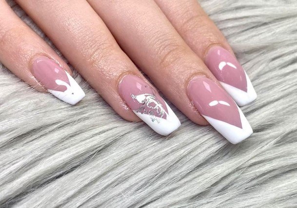 Simple White French Nail For Women