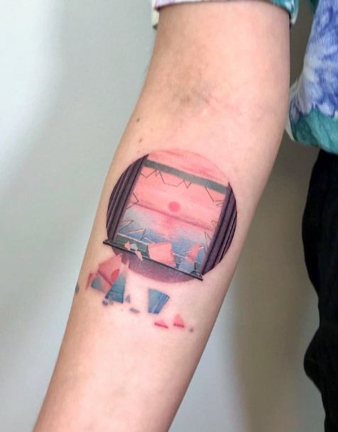 Simple Window Tattoo For Women