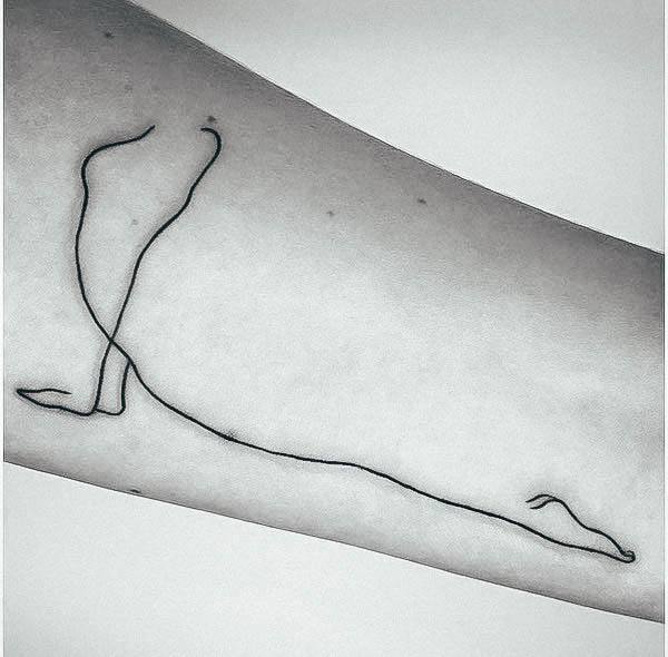 Simple Yoga Tattoo For Women