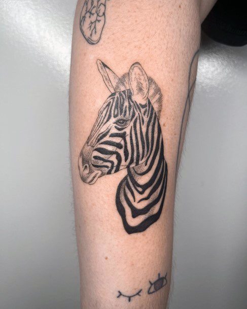 Simple Zebra Tattoo For Women