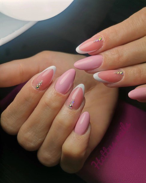 Simplistic Almond French Nail For Girls