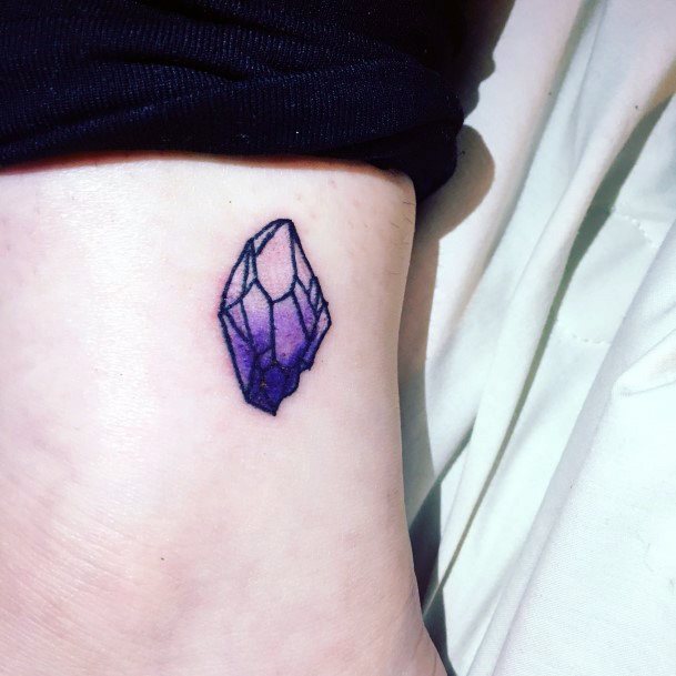 Simplistic Amethyst Tattoo For Girls