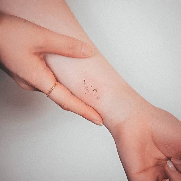 Simplistic Aries Tattoo For Girls