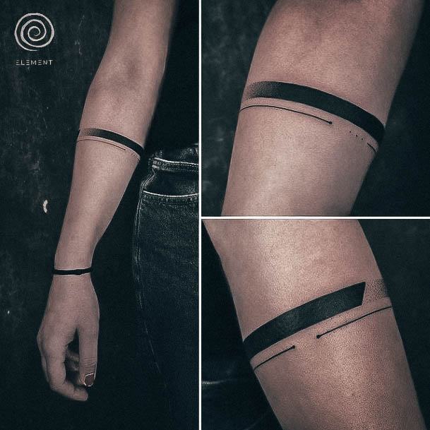 Simplistic Armband Tattoo For Girls