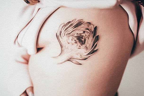 Simplistic Artichoke Tattoo For Girls