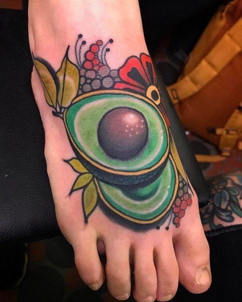 Simplistic Avocado Tattoo For Girls