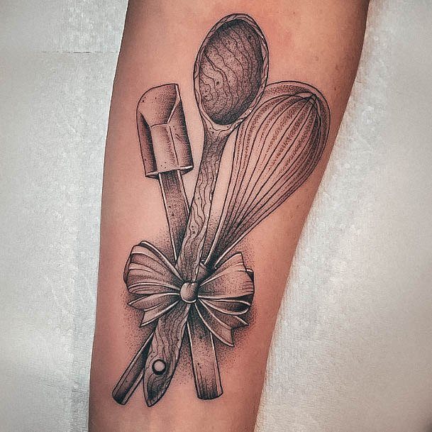 Simplistic Baking Tattoo For Girls