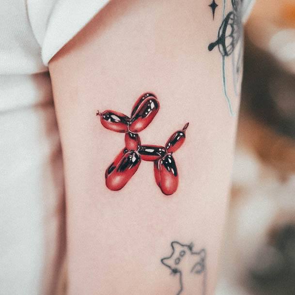 Simplistic Ballon Animal Tattoo For Girls