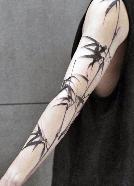 Simplistic Bamboo Tattoo For Girls