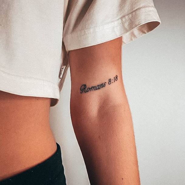 Simplistic Bible Tattoo For Girls