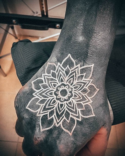 Simplistic Black And White Tattoo For Girls