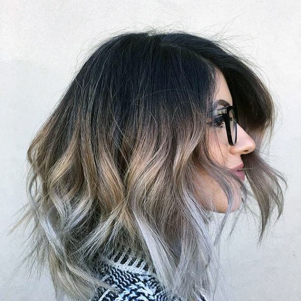 Simplistic Black Ombre Hairstyles For Girls