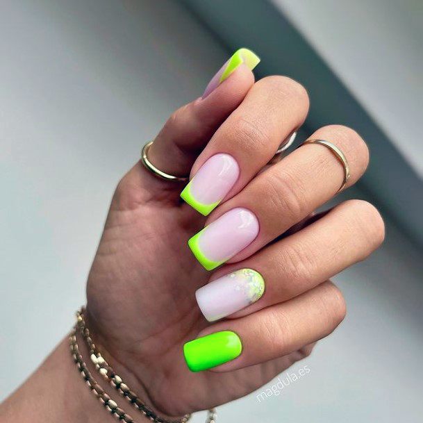 Simplistic Bright Summer Nail For Girls