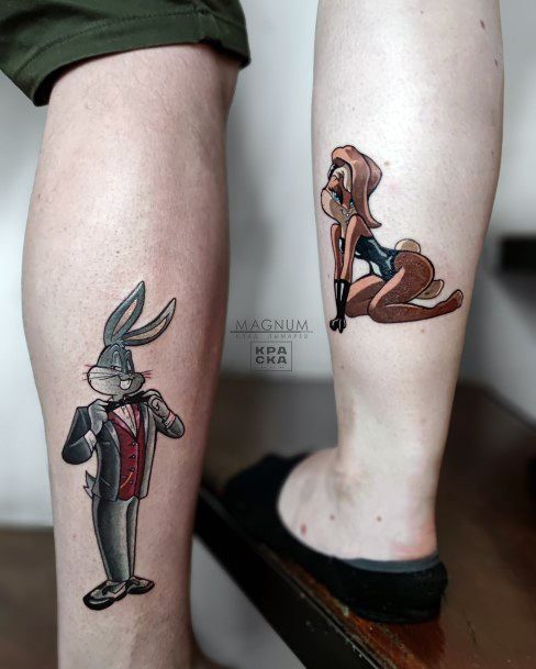 Simplistic Bugs Bunny Tattoo For Girls