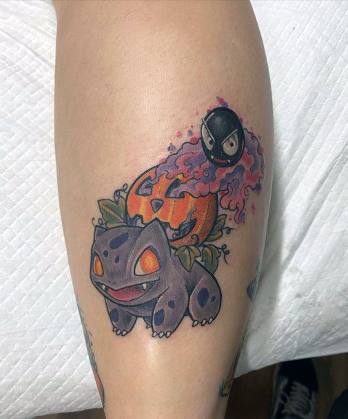 Simplistic Bulbasaur Tattoo For Girls