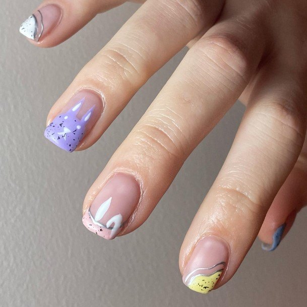 Simplistic Bunny Nail For Girls