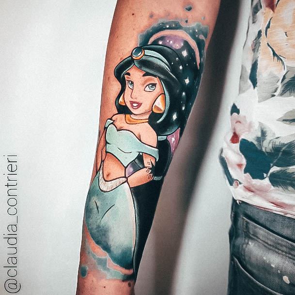 Simplistic Cartoon Tattoo For Girls