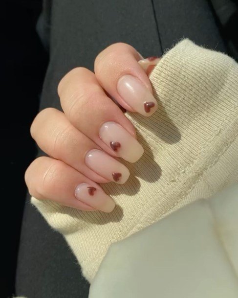 Simplistic Chocolate Nail For Girls