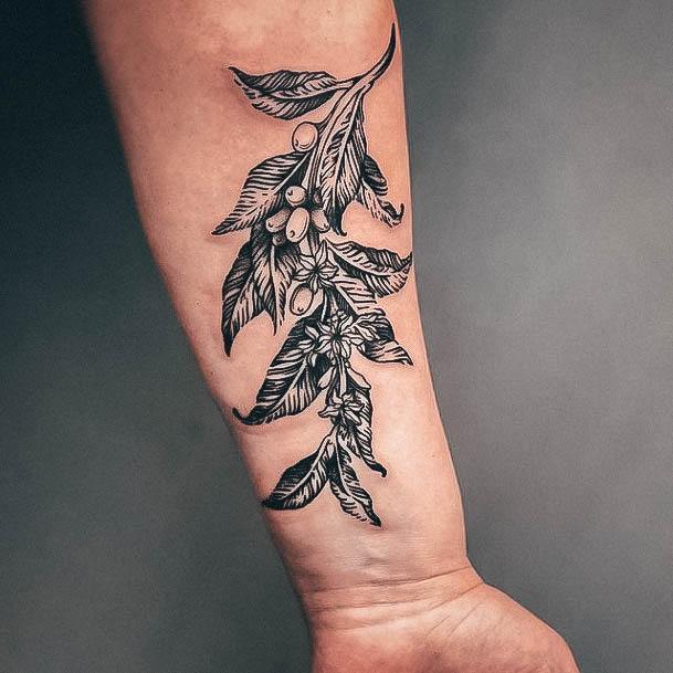 Simplistic Coffee Bean Tattoo For Girls