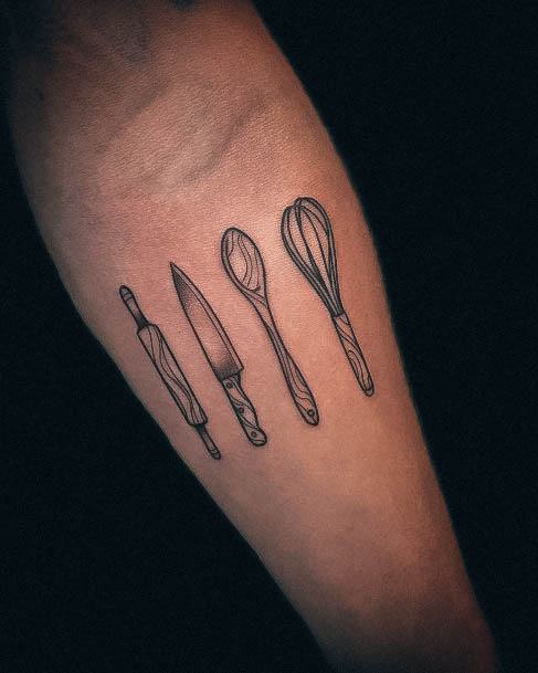 Simplistic Cooking Tattoo For Girls