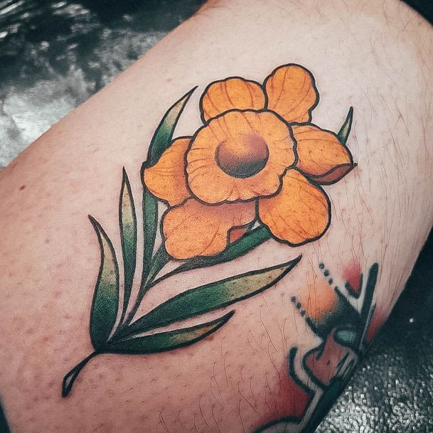 Simplistic Daffodil Tattoo For Girls