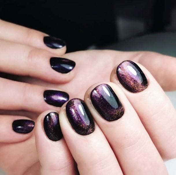 Simplistic Dark Nail For Girls