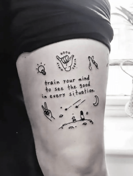 Simplistic Depression Tattoo For Girls