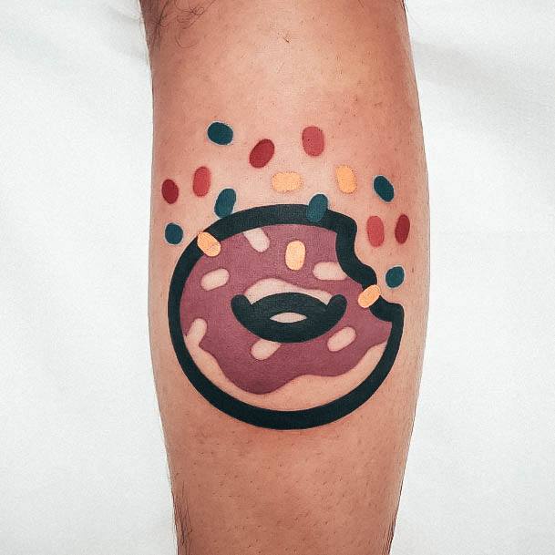 Simplistic Donut Tattoo For Girls