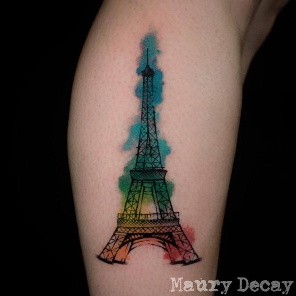 Simplistic Eiffel Tower Tattoo For Girls