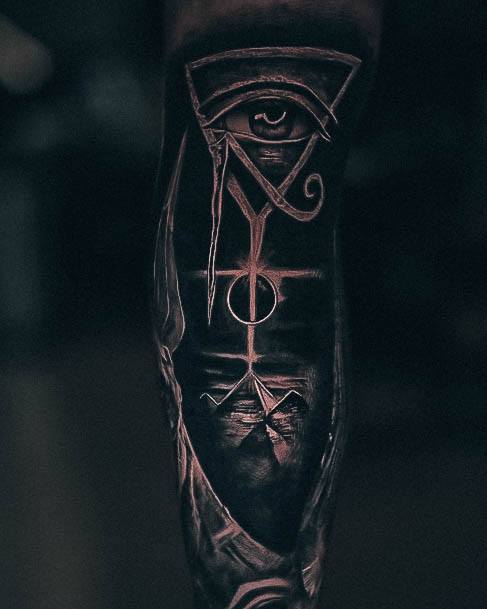 Simplistic Eye Of Horus Tattoo For Girls