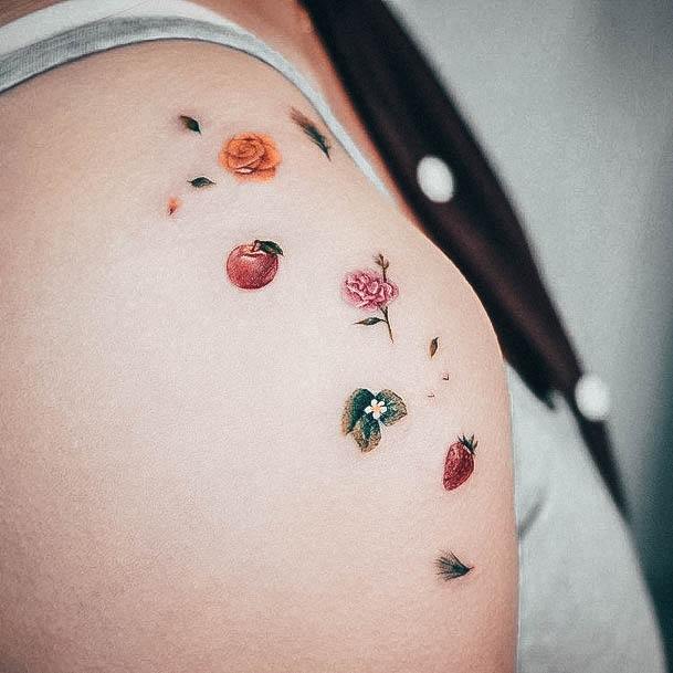 Simplistic Food Tattoo For Girls