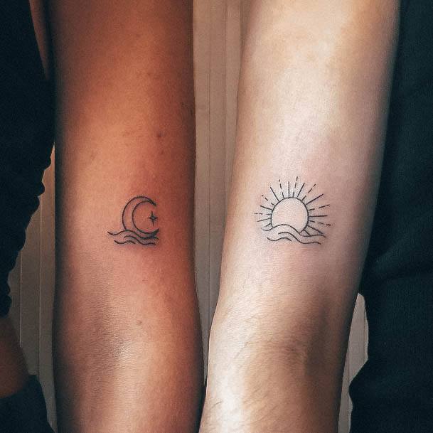 Simplistic Friendship Tattoo For Girls