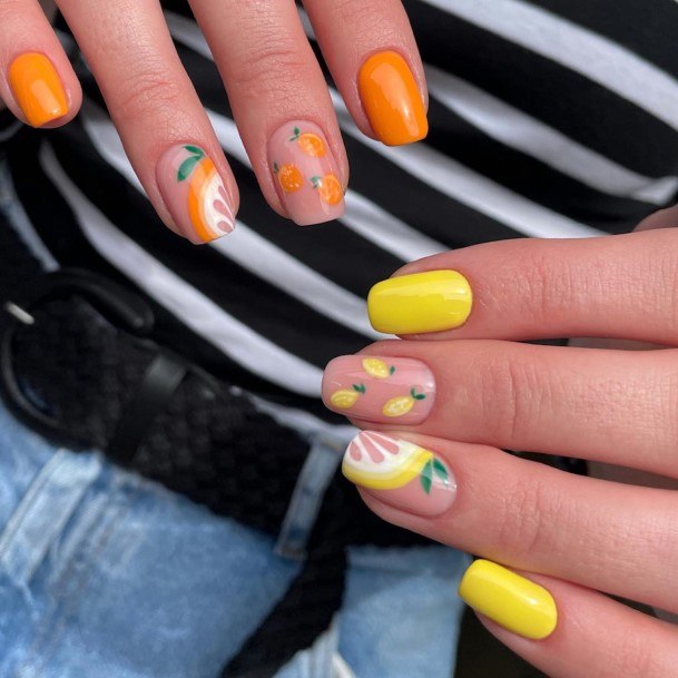 Simplistic Fruit Nail For Girls