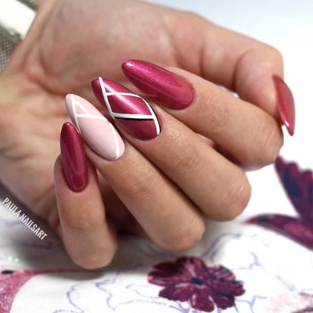 Simplistic Geometric Nail For Girls