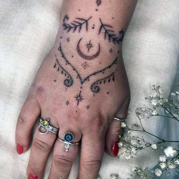 Simplistic Handpoke Tattoo For Girls