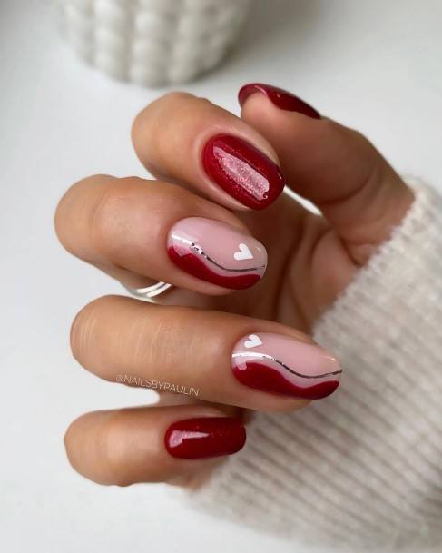 Simplistic Heart Nail For Girls