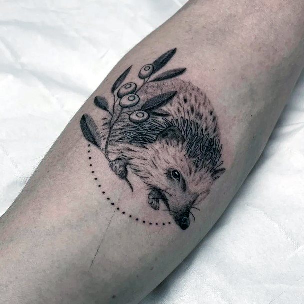 Simplistic Hedgehog Tattoo For Girls