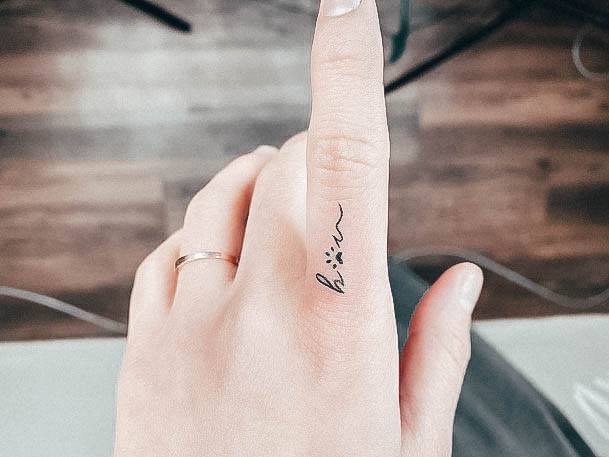 Simplistic Initials Tattoo For Girls