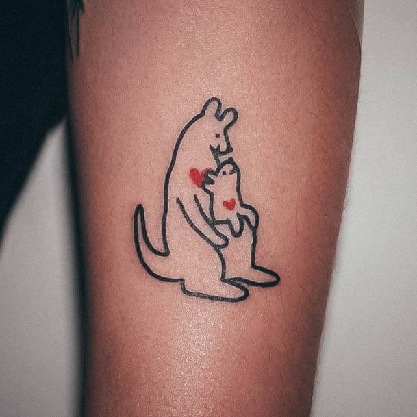 Simplistic Kangaroo Tattoo For Girls