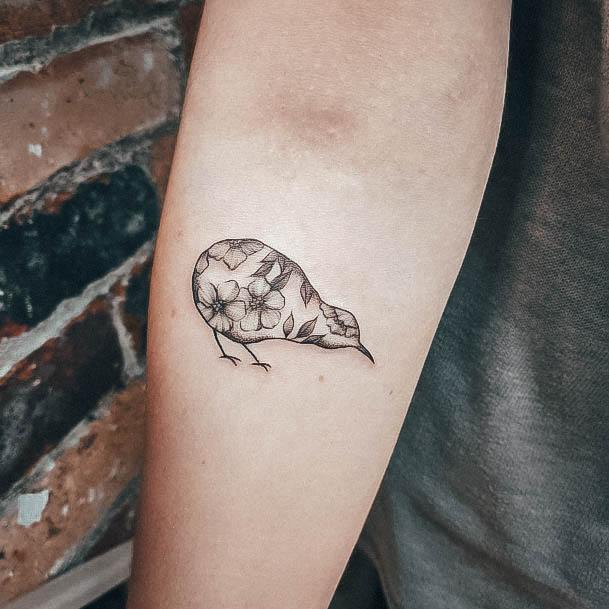 Simplistic Kiwi Bird Tattoo For Girls