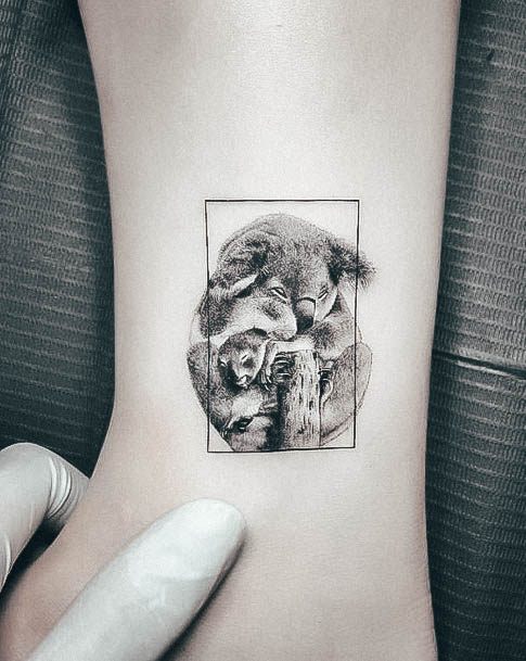 Simplistic Koala Tattoo For Girls