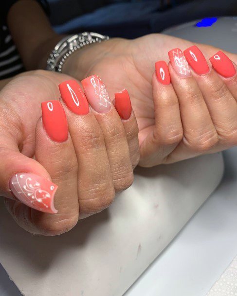 Simplistic Lace Nail For Girls