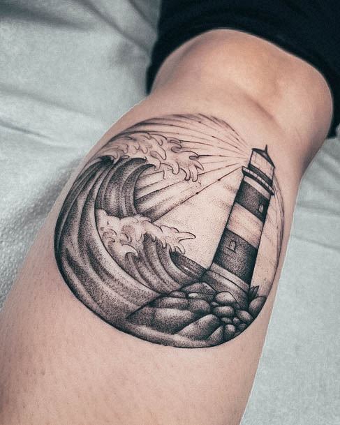 Simplistic Lighthouse Tattoo For Girls