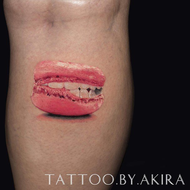 Simplistic Macaron Tattoo For Girls