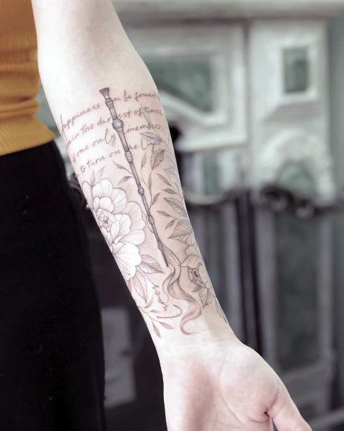 Simplistic Magic Tattoo For Girls