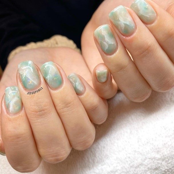 Simplistic Marble Nail For Girls